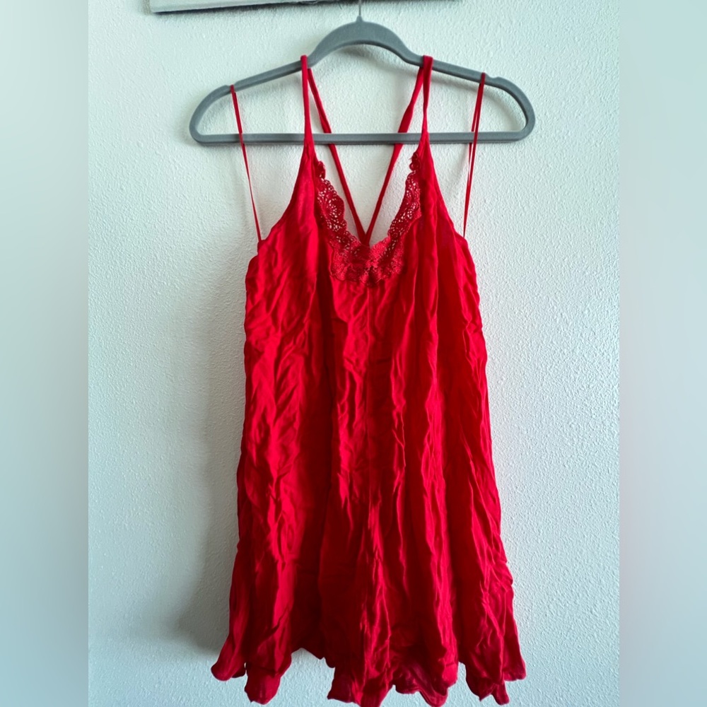 Free people intimately dress red